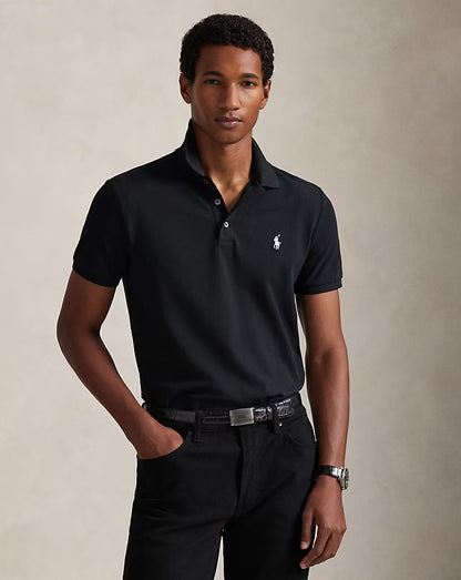 Custom Slim Fit Stretch Mesh Polo Shirt