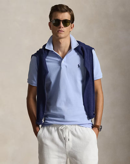 Custom Slim Fit Stretch Mesh Polo Shirt